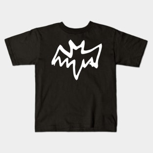 Bat Doodle White Kids T-Shirt